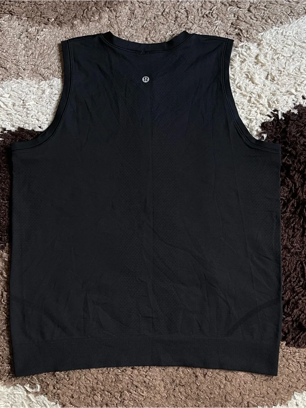 Lululemon Swiftly Relaxed Muscle Tank Top Sz 8 In Black / Black
